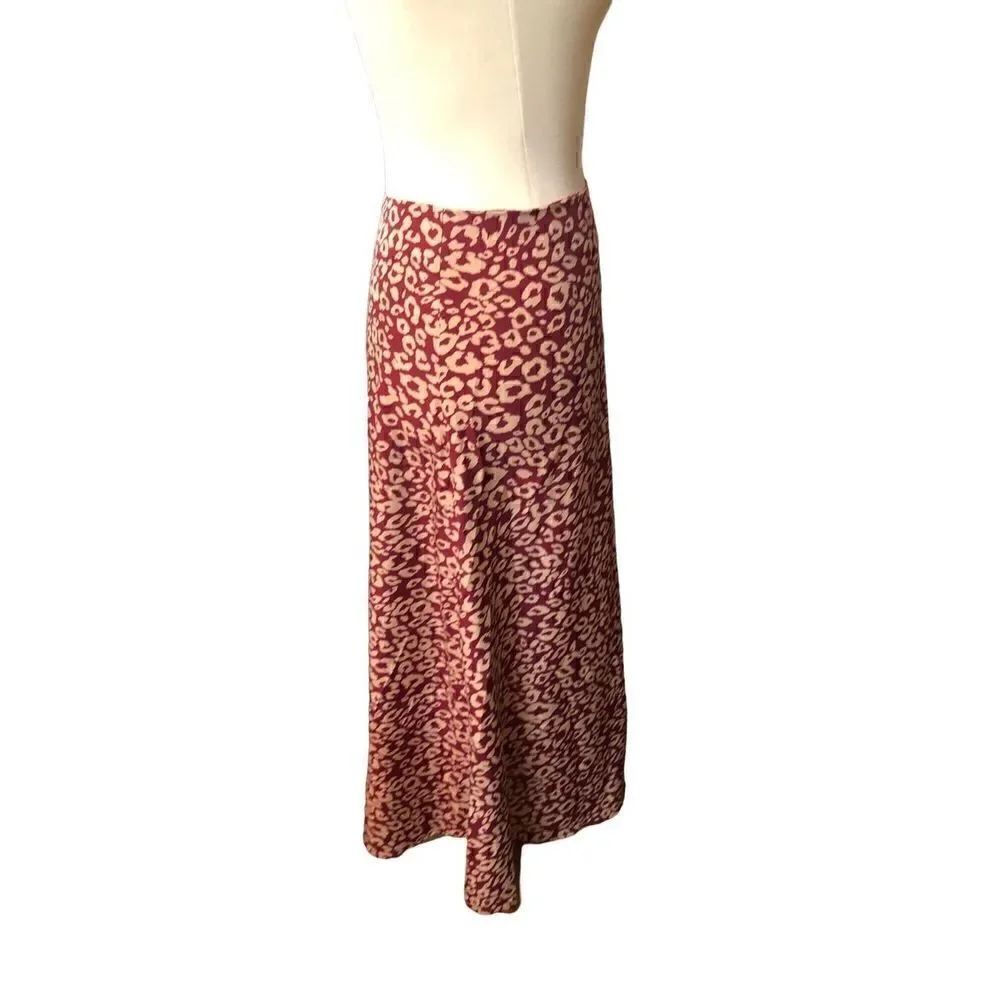 SHEIN Vacay animal print cheetah  Print Split Thigh Skirt
